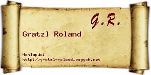 Gratzl Roland névjegykártya