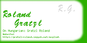 roland gratzl business card